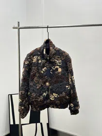Louis Vuitton LV new reversible stand-collar jacquard lambskin jacket-5305  