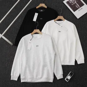 Alo embroidered crewneck sweatshirt with fleece lining-5914  