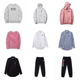 Comme des Garçons PLAY Long Sweatshirt with Embroidered Heart-6614  