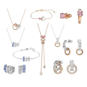 Swarovski Pink Crystal Bracelet, Earrings, and Jewelry Collection-6749  