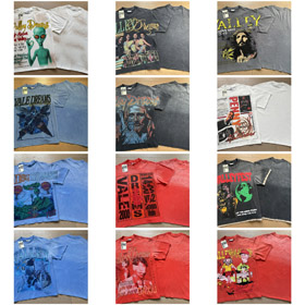 VALLEY Grey Portrait Vintage T-shirt-6711  